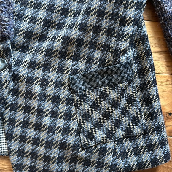 Vtg Canvasbacks mixed media sweater blazer. - Picture 4 of 6